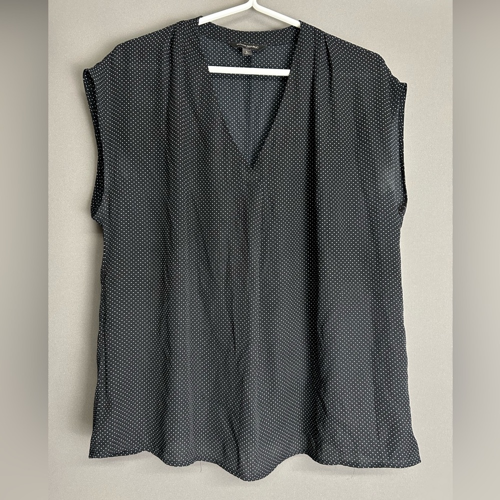 Banana Republic Black and White Dotted Blouse